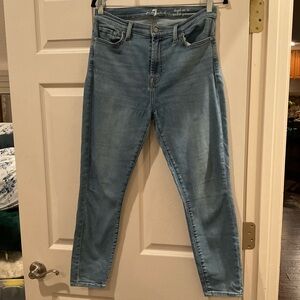 7 For All Mankind High Rise Genevieve Ankle Jeans Size 29